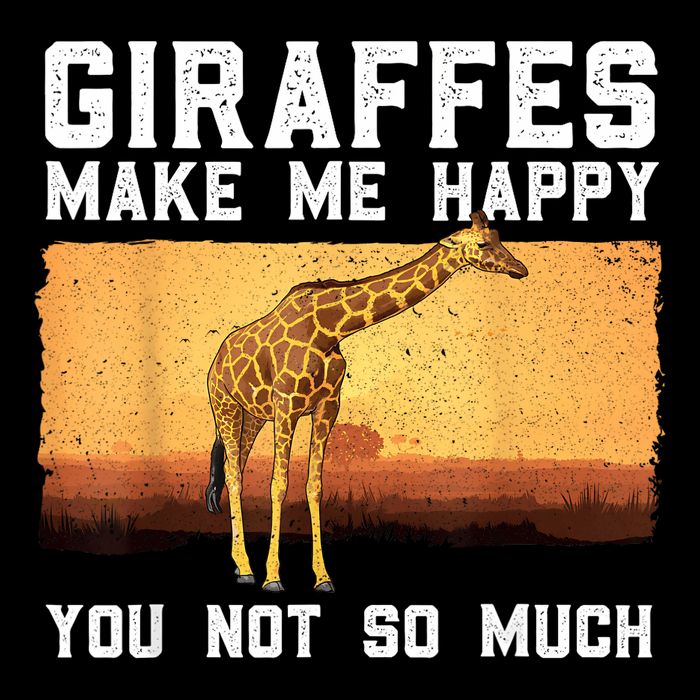 Cute Giraffe Design For Women Adult Safari Giraffe Lover Tall T-Shirt