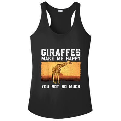 Cute Giraffe Design For Women Adult Safari Giraffe Lover Ladies PosiCharge Competitor Racerback Tank