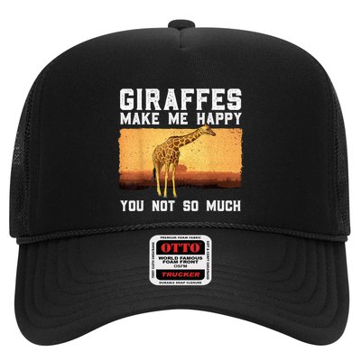 Cute Giraffe Design For Women Adult Safari Giraffe Lover Trucker Hat