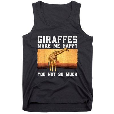 Cute Giraffe Design For Women Adult Safari Giraffe Lover Tank Top