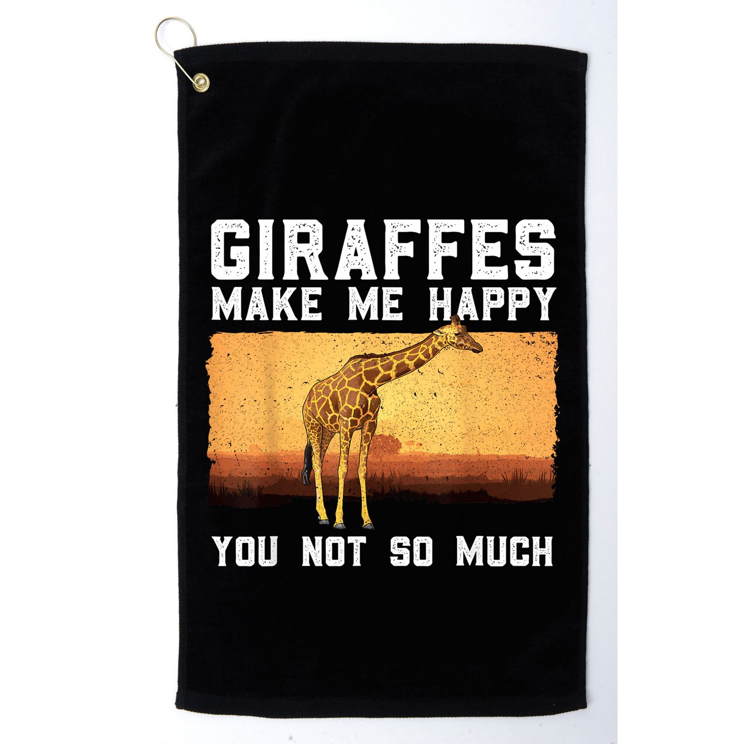 Cute Giraffe Design For Women Adult Safari Giraffe Lover Golf Towel