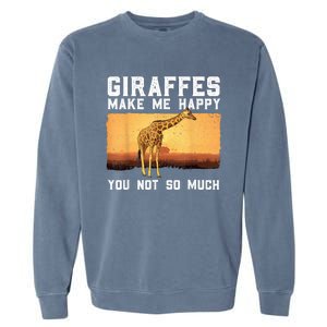 Cute Giraffe Design For Women Adult Safari Giraffe Lover Garment-Dyed Sweatshirt