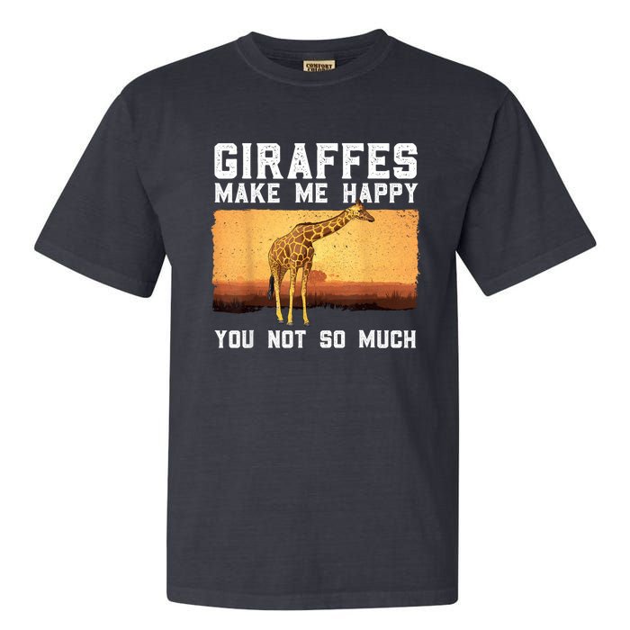 Cute Giraffe Design For Women Adult Safari Giraffe Lover Garment-Dyed Heavyweight T-Shirt