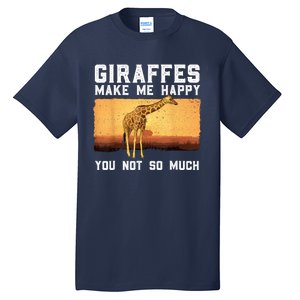 Cute Giraffe Design For Women Adult Safari Giraffe Lover Tall T-Shirt