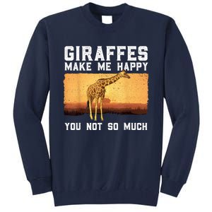 Cute Giraffe Design For Women Adult Safari Giraffe Lover Tall Sweatshirt