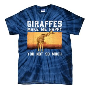 Cute Giraffe Design For Women Adult Safari Giraffe Lover Tie-Dye T-Shirt