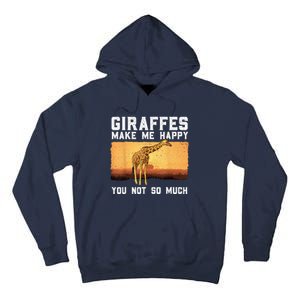 Cute Giraffe Design For Women Adult Safari Giraffe Lover Tall Hoodie