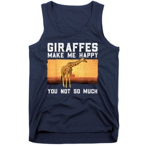 Cute Giraffe Design For Women Adult Safari Giraffe Lover Tank Top