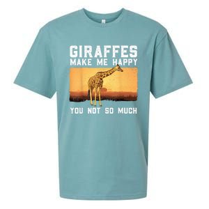 Cute Giraffe Design For Women Adult Safari Giraffe Lover Sueded Cloud Jersey T-Shirt