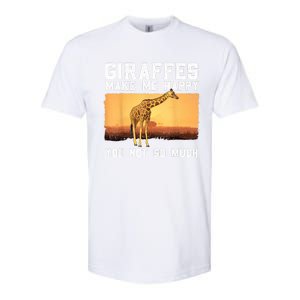 Cute Giraffe Design For Women Adult Safari Giraffe Lover Softstyle CVC T-Shirt