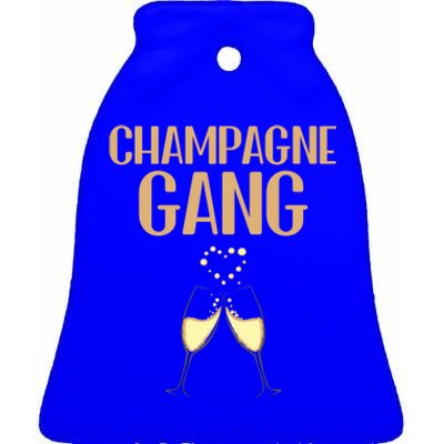 Champagne Gang Day Ing Beach Brunch Top Gift Ceramic Bell Ornament