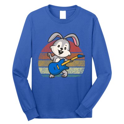 Cute Guitar Easter Bunny Dad Music Bunny Guitar Easter Meaningful Gift Long Sleeve Shirt