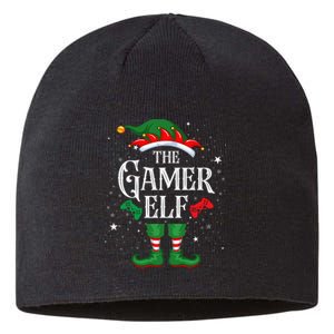 Christmas Gamer Elf Matching Family Group The Gamer Elf Sustainable Beanie