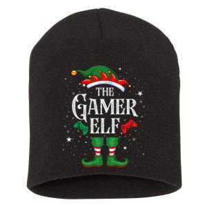 Christmas Gamer Elf Matching Family Group The Gamer Elf Short Acrylic Beanie