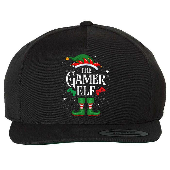 Christmas Gamer Elf Matching Family Group The Gamer Elf Wool Snapback Cap