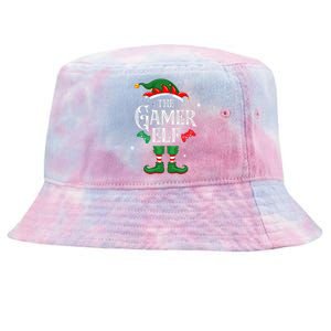 Christmas Gamer Elf Matching Family Group The Gamer Elf Tie-Dyed Bucket Hat