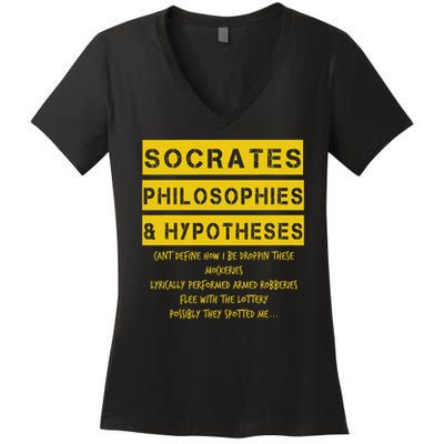 Classic Golden Era 90s Hip Hop Rap Music Quote Women's V-Neck T-Shirt