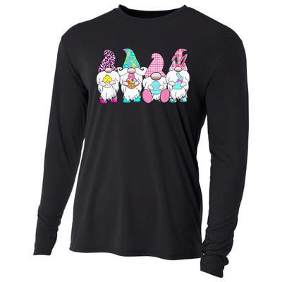 cute Gnome Easter Egg Hunting And Basket Cooling Performance Long Sleeve Crew