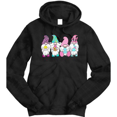 cute Gnome Easter Egg Hunting And Basket Tie Dye Hoodie