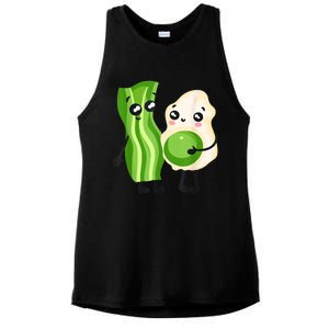 Cute Green Eggs Ham Smile Face Brunch Breakfast Costume Ladies PosiCharge Tri-Blend Wicking Tank