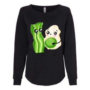 Cute Green Eggs Ham Smile Face Brunch Breakfast Costume Womens California Wash Sweatshirt