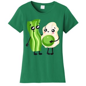 Cute Green Eggs Ham Smile Face Brunch Breakfast Costume Women's T-Shirt