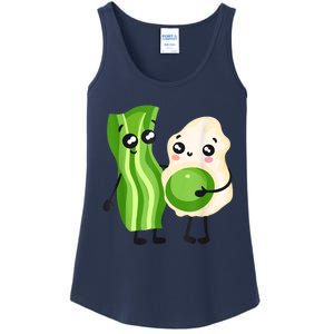 Cute Green Eggs Ham Smile Face Brunch Breakfast Costume Ladies Essential Tank