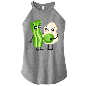 Cute Green Eggs Ham Smile Face Brunch Breakfast Costume Women's Perfect Tri Rocker Tank