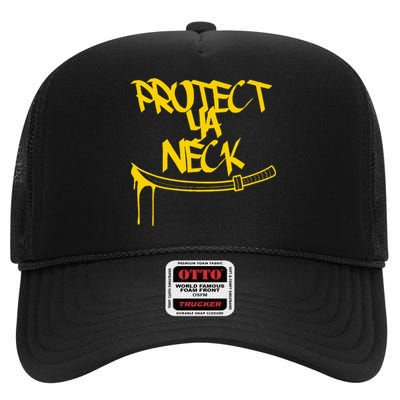 Classic Golden Era 90s Hiphop Music Quote Protect High Crown Mesh Back Trucker Hat