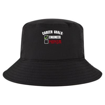 Career Goals Engineer Ninja Funny Joke Engineering Cool Comfort Performance Bucket Hat