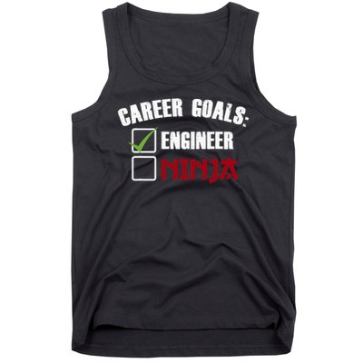 Career Goals Engineer Ninja Funny Joke Engineering Tank Top