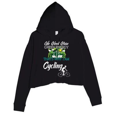 Cycling Green Energy Against Climate Change Gift Crop Fleece Hoodie