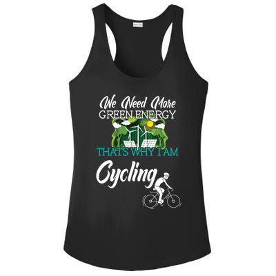 Cycling Green Energy Against Climate Change Gift Ladies PosiCharge Competitor Racerback Tank