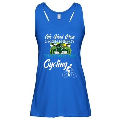 Cycling Green Energy Against Climate Change Gift Ladies Essential Flowy Tank