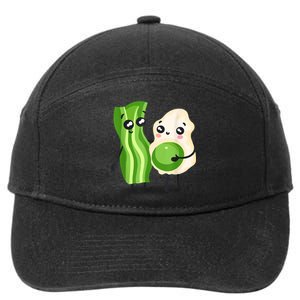 Cute Green Eggs Ham Smile Face Brunch Breakfast Costume 7-Panel Snapback Hat