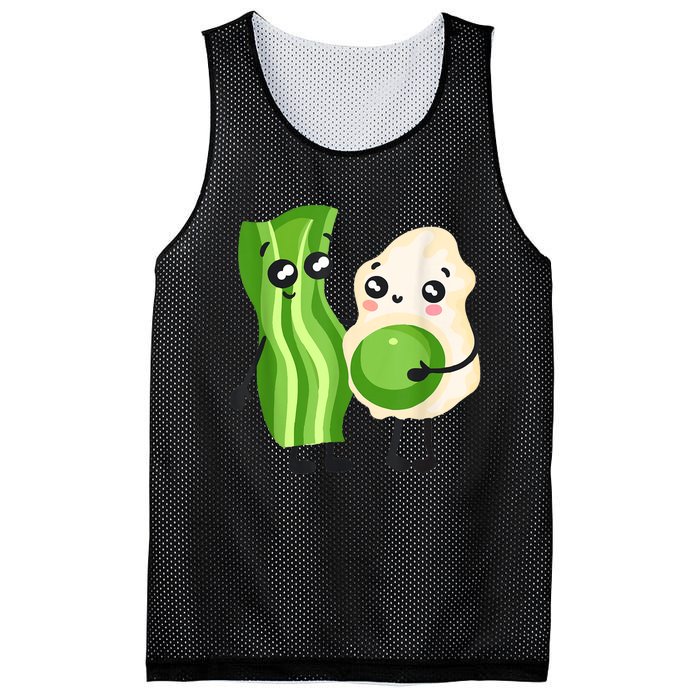 Cute Green Eggs Ham Smile Face Brunch Breakfast Costume Mesh Reversible Basketball Jersey Tank