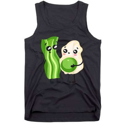 Cute Green Eggs Ham Smile Face Brunch Breakfast Costume Tank Top