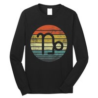 Capricorn Gifts Funny Sunset Zodiac Sign Birthday Long Sleeve Shirt