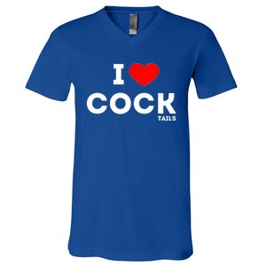 Cute Gift Funny I Love Cocktails Ing Pun Gift V-Neck T-Shirt