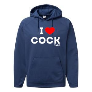 Cute Gift Funny I Love Cocktails Ing Pun Gift Performance Fleece Hoodie