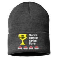 Curling Gift Funny Okayest Player Sustainable Knit Beanie