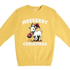 Christmas Goat Farm Animal Christmas Premium Crewneck Sweatshirt