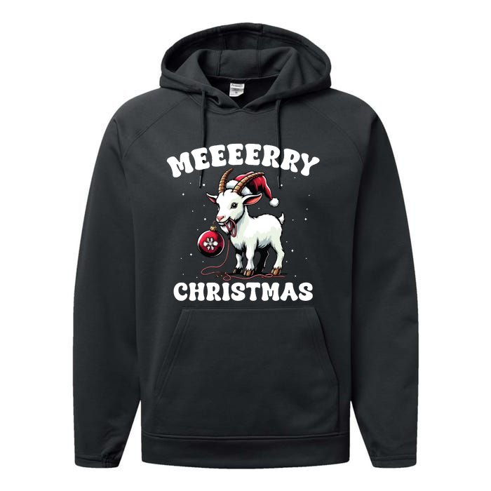 Christmas Goat Farm Animal Christmas Performance Fleece Hoodie