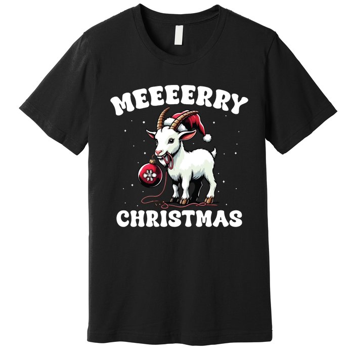 Christmas Goat Farm Animal Christmas Premium T-Shirt