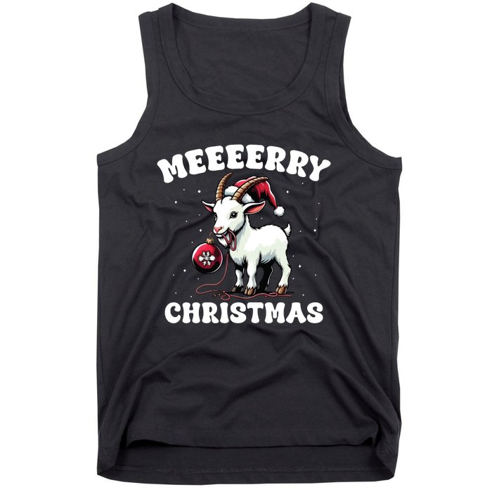 Christmas Goat Farm Animal Christmas Tank Top