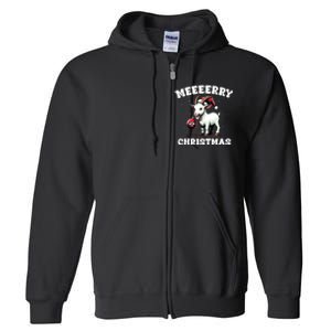 Christmas Goat Farm Animal Christmas Full Zip Hoodie