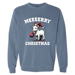 Christmas Goat Farm Animal Christmas Garment-Dyed Sweatshirt