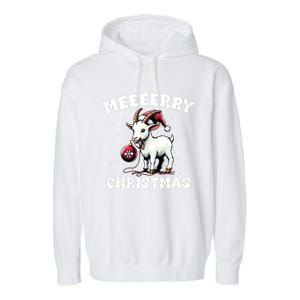 Christmas Goat Farm Animal Christmas Garment-Dyed Fleece Hoodie