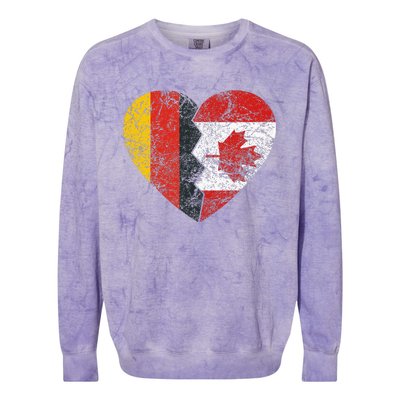 Canadian German Flag Heart Germany Canada Flag Roots Colorblast Crewneck Sweatshirt