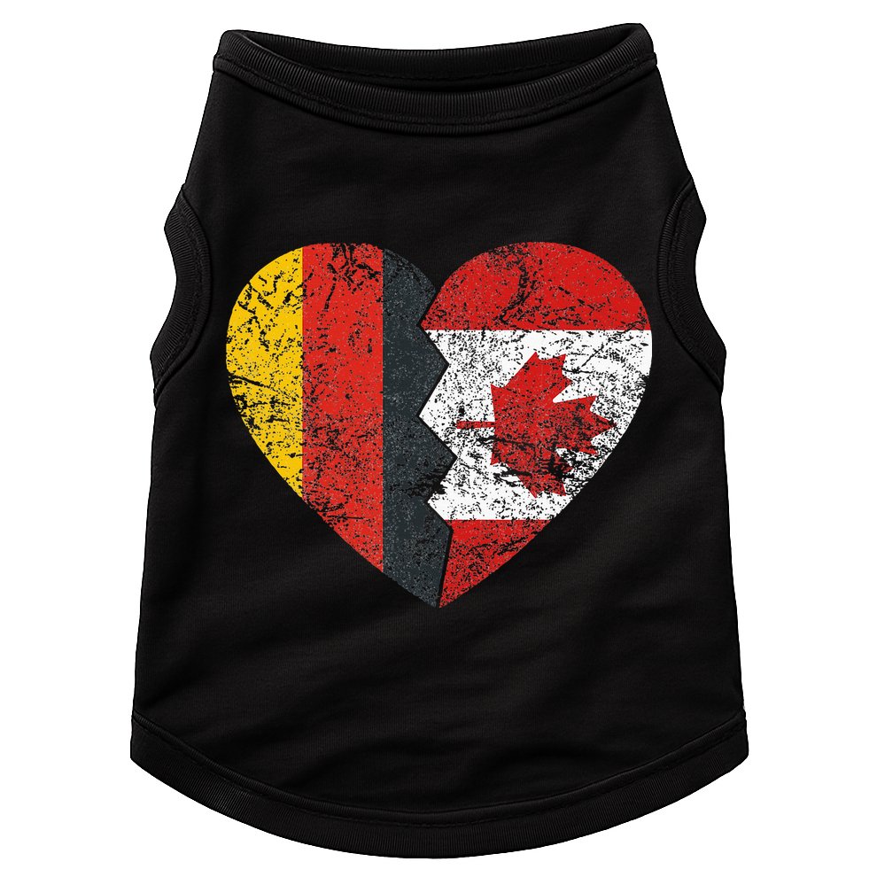 Canadian German Flag Heart Germany Canada Flag Roots Doggie Tank